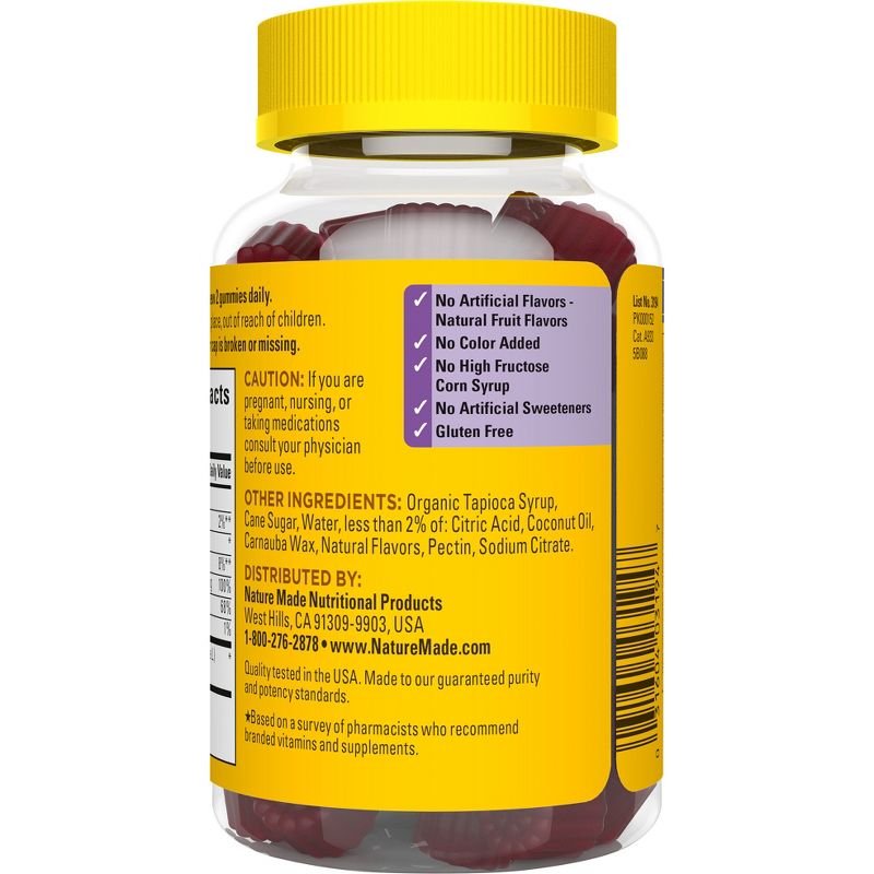 Nature Made Elderberry with Vitamin C and Zinc for Immune Support Gummies - Raspberry , 5 of 14