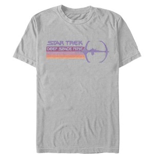 Men's Star Trek: Deep Space Nine Retro Rainbow DS9 Logo T-Shirt - 1 of 3