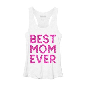 Women's Design By Humans Best Mom Ever Confetti Text By MeowShop Racerback Tank Top - 1 of 2