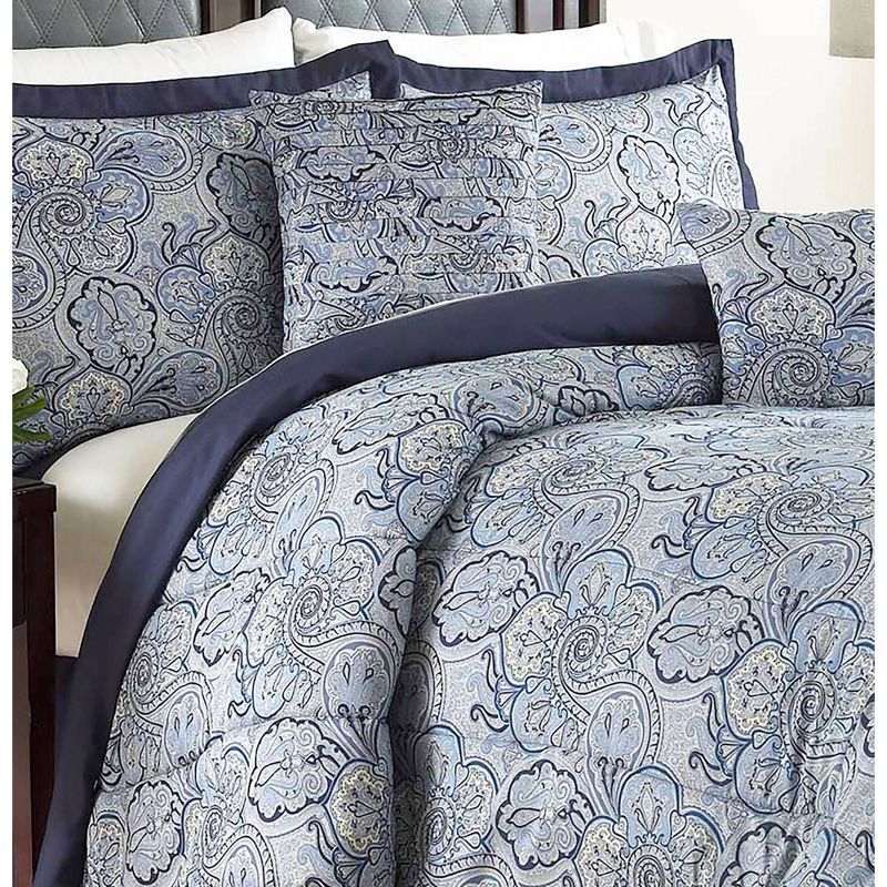 King 6pc Paddock Shawl Comforter Set Blue - Traditions By Waverly, 3 of 5