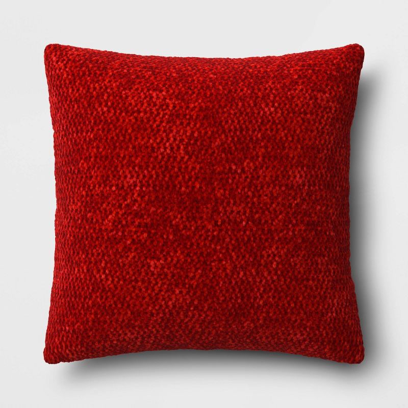 Oversized Shine Chenille Square Throw Pillow - Threshold™, 1 of 6