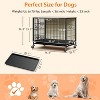 homfan 38.6 Inch Large Double-Door Dog House with Pull-Out Tray & Wheels - 4 of 4