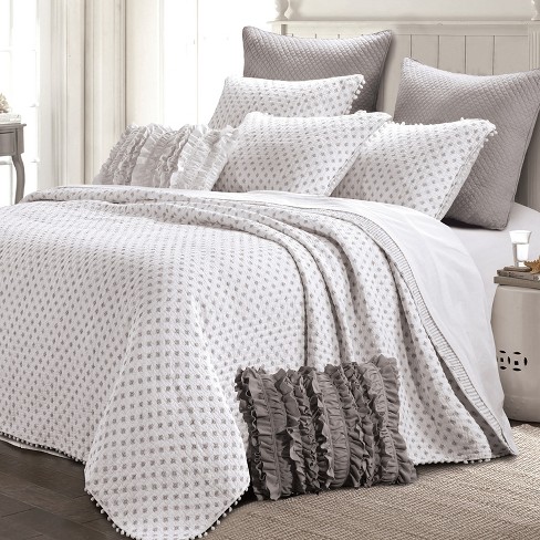 Twin Risa Quilt Set Gray - The Industrial Shop