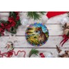 Speed Kings African Cheetah Stained Glass Style Ceramic Ornament, Safari Animals Christmas Gift and Decor| OrnamentallyYou - 4 of 4