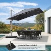 PURPLE LEAF Deluxe Aluminum Outdoor Patio Umbrella Square Cantilever Umbrellas - 2 of 4