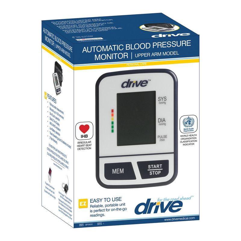 drive Medical Blood Pressure Monitor, Upper Arm, Large, 1 Count, 3 of 5