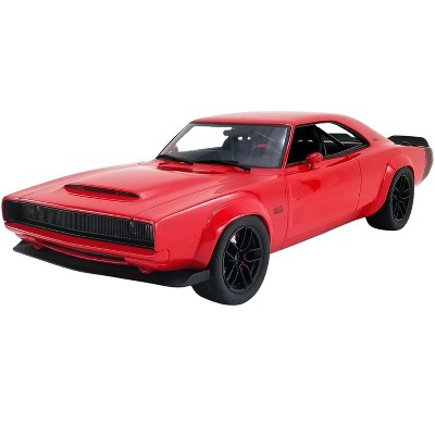 1968 Dodge Super Charger Concept Red with Black Tail Stripe "USA Exclusive" Series 1/18 Model Car by GT Spirit for ACME