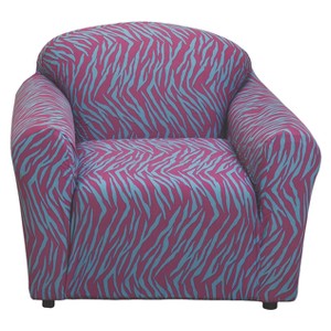 Zebra Print Jersey Stretch Loveseat Slipcover, Size: Chair