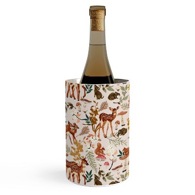 Marta Barragan Camarasa Fawns in the autumn forest Wine Chiller - Deny Designs