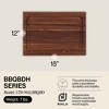 John Boos BBQ Collection Reversible Wood Cutting Board w/Juice Groove, Walnut - 2 of 4