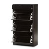 Cayla Modern and Contemporary Wood Shoe Cabinet: Entryway Storage, 12 Pairs - Baxton Studio - 2 of 4