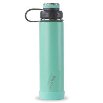 EcoVessel 12oz Reusable Plastic Kids' Water Bottle with Straw - Camping