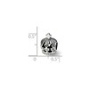 Black Bow Jewelry Sterling Silver Royal Crown Bead Charm - 2 of 3