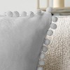 PAVILIA Set of 2 Pom Pom Throw Pillow Covers, Decorative Pompom Fringe Square Cushion Cases for Couch Sofa Bed - 3 of 4
