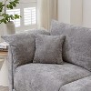 TIRAMISUBEST 3-Seater Large Loveseat Sofa with Soft Armrests, Contemporary Linen Couch with 2 Pillows - 4 of 4