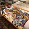 A Collection Of Cute Bear Patterns On Cartoon Flannel Office Chairs For All Seasons, Perfect For Leisure Blankets, Christmas Gift. - 2 of 4