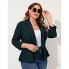 Coolmee Women Plus Size Casual Blazer Open Front Long Sleeve Work Office Cardigan Jackets - 4 of 4