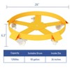 55 Gallon Heavy Duty Drum Dolly, 1000 Lbs Capacity, Steel Frame with Casters, Non-Tipping Barrel Cart for Warehouse - 3 of 4