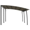 vidaXL Canopy Awning - Taupe Garden Gazebo/Sun Shelter for Patio, Powder-Coated Steel Frame & Polyester Roof, 19.7'x9.8'x8.4 - 3 of 4