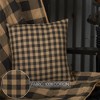 Black Check Fabric Pillow 12x12 VHC Brands - 2 of 3