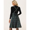 INSPIRE CHIC Women's Christmas Plaid Midi Tartan Pinafore Skirt - 3 of 4