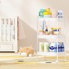 Itopfox 3-Tier Rolling Utility Cart with Wheels, Lockable Casters & Handle, Multi-Purpose Storage Organizer for Kitchen, Office, Nursery, Living Room - 3 of 4