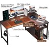GTRACING 47" L Shaped Gaming Desk with a Mini-Table, Carbon Fiber Style Computer Desk - 2 of 4