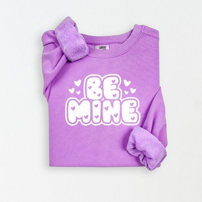 Simply Sage Market Women's Lightweight Garment Dyed Graphic Sweatshirt Be Mine Bubble