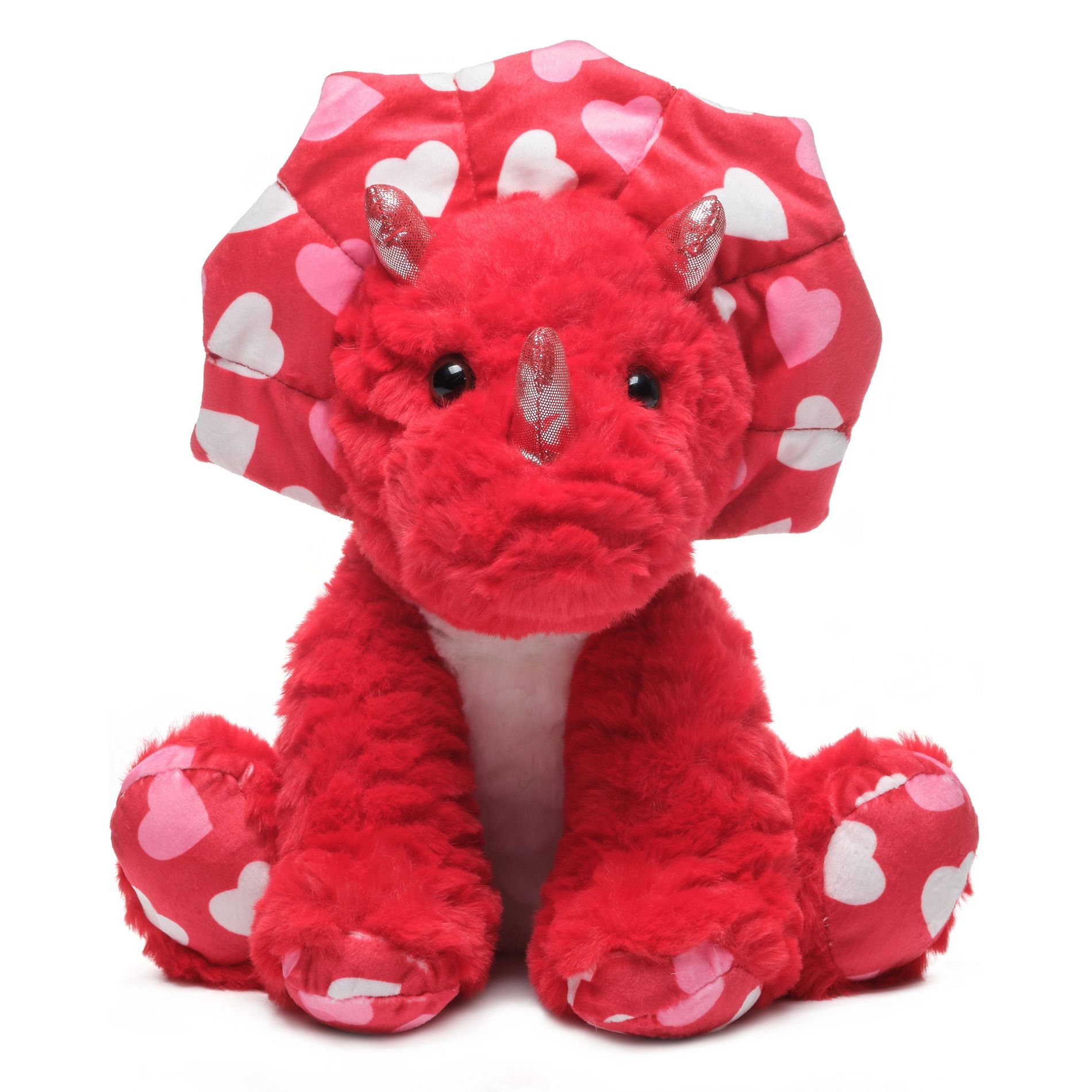 Bearington Dinomite The Heart Dinosaur Valentine's Stuffed Animal, 11 Inch Dinosaur Valentine's Plushie, For Ages 3-14
