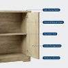 Garvee Fluted 4-Door Buffet Cabinet with Adjustable Shelves, Modern Sideboard Credenza Floor Mount Storage - 4 of 4