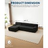 106" L-Shape Cloud Sectional Couch - Modular deep seat sofa sleeper with left-facing chaise, no assembly required. - 3 of 4