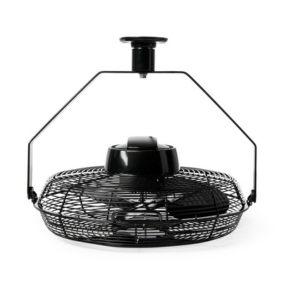 Air King 18-Inch Black Industrial Ceiling Mount Fan