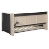 MAYEERTY Twin Size Upholstered Daybed, Trundle Storage Shelves USB Outlet, Bedroom, Beige - 4 of 4