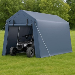 GustoWave Outdoor Storage Shelter Shed Carport, Waterproof Portable Garage - 1 of 4
