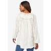 Roaman's Women's Plus Size Embroidered Boho Tunic - 3 of 4