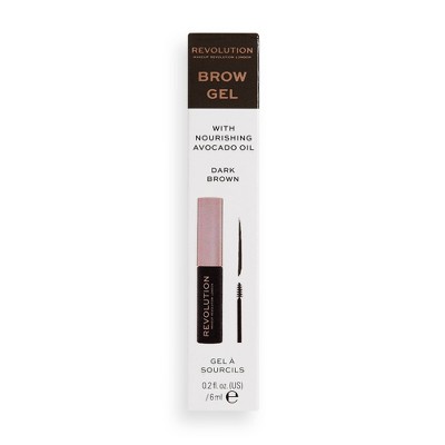 Makeup Revolution Brow Gel - Dark Brown - 0.2 fl oz