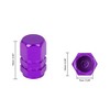 Unique Bargains Car Aluminium Alloy Dustproof Hexagon Shape Wheel Valve Caps 4 Pcs - 4 of 4