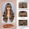 Jessie's Wig 28 Inch Long Wavy With Bangs Synthetic Wig Ash Blonde Color 1 Pc/Pack - 3 of 4