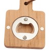 Unique Bargains Bottle Opener Magnetic Wood Square Handle Magnet Wood Light Brown 2.36"x3.35"x0.47" 1 Pcs - 4 of 4