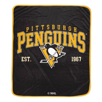 NHL Pittsburgh Penguins Vintage Arch Block Ultra Soft Blanket