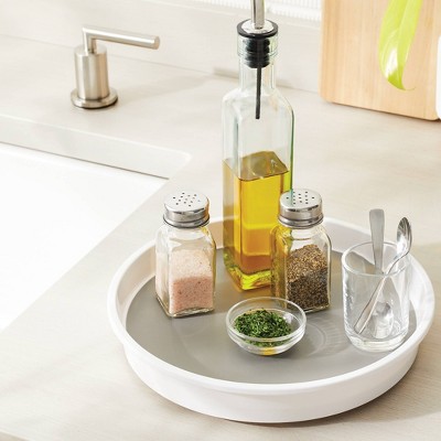 10 Lazy Susan Turn Table - Brightroom™: Non-Slip Kitchen Organizer, Spice & Pantry Storage, White Plastic