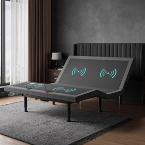 Vipbear adjustable bed frame, head and foot elevation, adjustable leg height, zero-gravity bed, memory preset, Twin XL size/full size/queen size - 1 of 4
