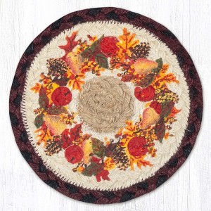 Earth Rugs Autumn Round Large Coaster 7" Eco-Friendly Seasonal Decor - 1 of 3