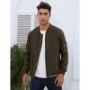 Coolmee Men's Bomber Jacket Lightweight Casual Stylish Light Flight Jacket Windbreaker Varsity Jackets - 4 of 4