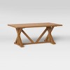 Morie Farmhouse Wood Rectangle Dining Table - Brown - Threshold™ - image 3 of 4