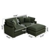 NicBex 70.86 Inch Modular Corduroy Sectional Sofa,L-Shaped Couch with Ottoman and 4 Pillows for Living Room,Apartment,Office,Green - 3 of 4