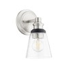 Quorum Lighting Dunbar Glass Wall Mount, 1 Light, Satin Nickel - 2 of 2