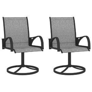 vidaXL Garden Chair Set of 2  Textilene, Powder-Coated Steel - 1 of 4