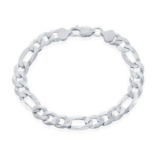 Sterling Silver 8.6mm Figaro Chain - Rhodium Plated - 1 of 1