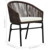 vidaXL - Set of 2 Modern Patio Chairs - Outdoor Furniture - PE Rattan - Powder Coated Steel Frame - 4 of 4